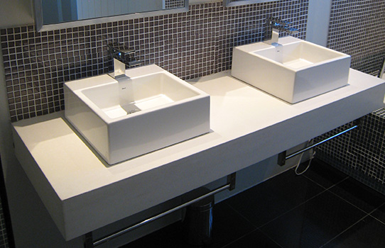 Renovated bathroom with modern finishes